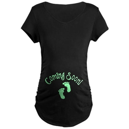 CafePress - Coming Soon Maternity Dark T Shirt - Maternity Dark T-Shirt