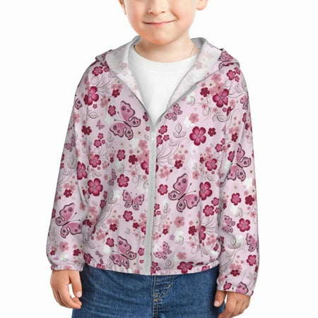 Gaeub Flower Butterfly Print Athletic Sun Protection Hoodie for Kids Long Sleeve Outdoor UV Shirt Running Fishing Top for Boys Girls-3 Years
Gaeub Flower Butterfly Print Athletic Sun Protection Hoodie for Kids Long Sleeve Outdoor UV Shirt Running Fishing Top for Boys Girls-3 Years