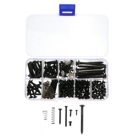 240pcs Guitar Screw Kit Guitar Screw Spring Guitar Mounting Tool (Black)