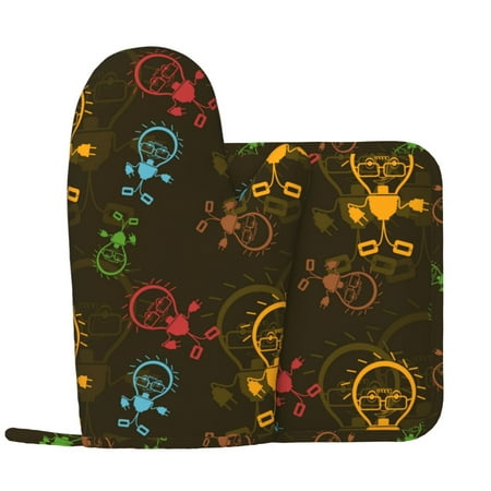 Oven Mitts and Pot Holders Sets Light Bulb funny print Non-Slip Silicone Oven Gloves Potholders Cotton Lining Heat Resistant Gloves Hot Pads for Kitchen Cooking Baking
Oven Mitts and Pot Holders Sets Light Bulb funny print Non-Slip Silicone Oven Gloves Potholders Cotton Lining Heat Resistant Gloves Hot Pads for Kitchen Cooking Baking