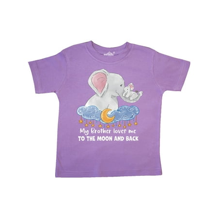 Inktastic My Brother Loves me to the Moon and Back Elephant Family Gift Toddler Boy or Toddler Girl T-Shirt
Inktastic My Brother Loves me to the Moon and Back Elephant Family Gift Toddler Boy or Toddler Girl T-Shirt