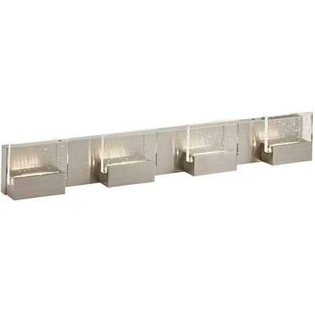 Hamilton Hills Quadruple Square Bubble Glass LED Brushed Chrome Vanity Bath Lighting Fixture
Hamilton Hills Quadruple Square Bubble Glass LED Brushed Chrome Vanity Bath Lighting Fixture
