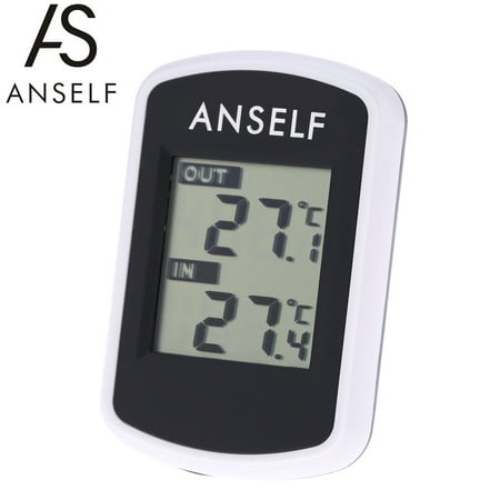 

Anself LCD Digital Wireless Indoor Outdoor Thermometer Temperature Measurement Ambient Weather Tester