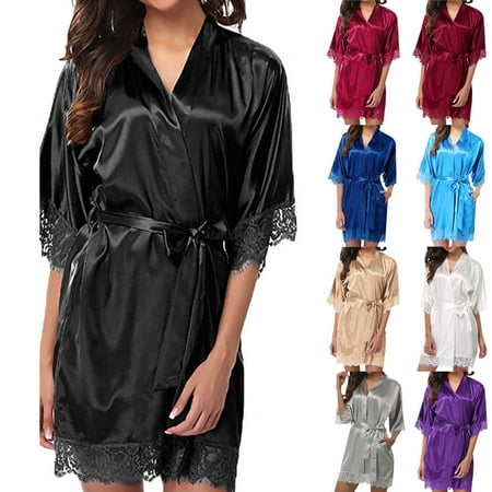 Rong Yun Women s Lady Sexy Lace Sleepwear Satin Nightwear Lingerie Pajamas Suit(Buy 2 Get 1 Free)