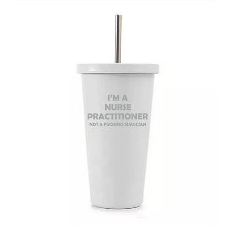 16 oz Stainless Steel Double Wall Insulated Tumbler Pool Beach Cup Travel Mug With Straw I m A Nurse Practitioner Not A Magician Funny (White)
16 oz Stainless Steel Double Wall Insulated Tumbler Pool Beach Cup Travel Mug With Straw I m A Nurse Practitioner Not A Magician Funny (White)