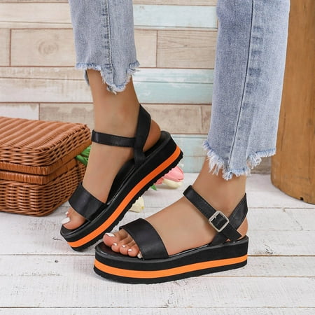 Summer Saving Clearance! Tuobarr Women s Platform Sandals for Women Summer Womens Open Toe High Heels Beach Sandals Thick Soled Shoes Orange US Size 7.5
Summer Saving Clearance! Tuobarr Women s Platform Sandals for Women Summer Womens Open Toe High Heels Beach Sandals Thick Soled Shoes Orange US Size 7.5