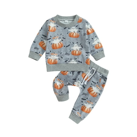 Infant Baby Boys Girls Halloween Outfits Pumpkin Cartoon Print Long Sleeve Sweatshirt and Elastic Pants 2 Piece for Toddler Fall Clothes
Infant Baby Boys Girls Halloween Outfits Pumpkin Cartoon Print Long Sleeve Sweatshirt and Elastic Pants 2 Piece for Toddler Fall Clothes