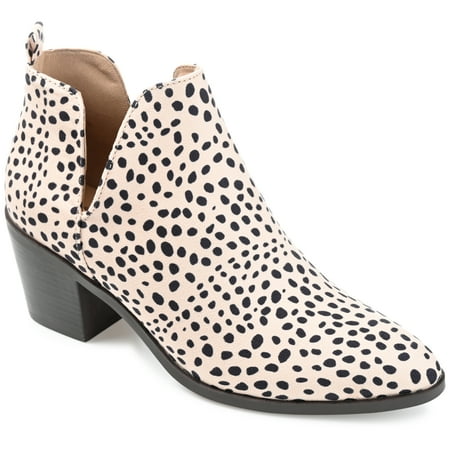 Journee Collection Womens Lola Wide Width Pull On Stacked Heel Booties