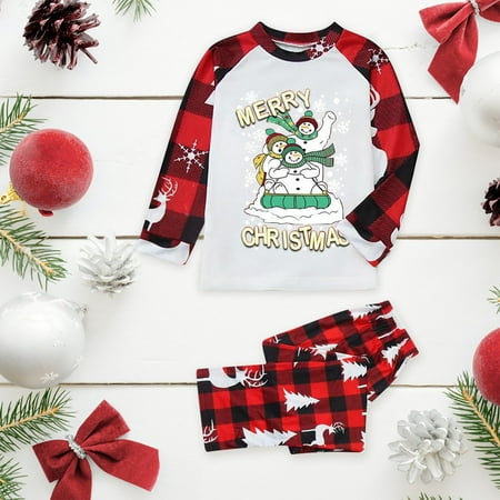Kid Sleepwear For Christmas Family Matching Pajamas Cute Big Headed Deer Print Pjs Plaid Long Sleeve Tops And Pants Soft Casusal Holiday Sleepwear
Kid Sleepwear For Christmas Family Matching Pajamas Cute Big Headed Deer Print Pjs Plaid Long Sleeve Tops And Pants Soft Casusal Holiday Sleepwear
