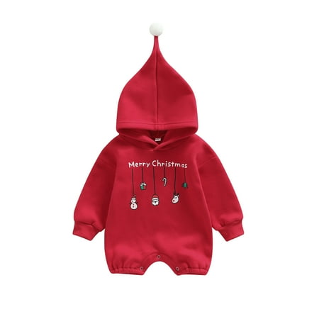 Mieeyali Baby Boys Girls Christmas Jumpsuit Long Sleeve Hooded Letters Print Romper for Casual Daily
Mieeyali Baby Boys Girls Christmas Jumpsuit Long Sleeve Hooded Letters Print Romper for Casual Daily