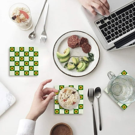 ZHANZZK Sunflower Set of 8 Coaster for Drinks Absorbent Ceramic Stone Coasters Cup Mat with Cork Base for Home Kitchen Room Coffee Table Bar Decor
ZHANZZK Sunflower Set of 8 Coaster for Drinks Absorbent Ceramic Stone Coasters Cup Mat with Cork Base for Home Kitchen Room Coffee Table Bar Decor
