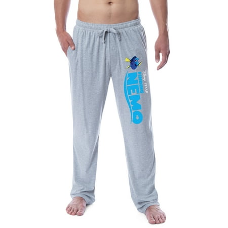 Disney Mens Finding Nemo Dory Movie Film Logo Sleep Pajama Pants