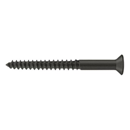 2.5 in. Wood Screw No. 12 Oil Rubbed Bronze - Solid Brass