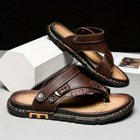Men s Thong Sandals With PU Leather Uppers Casual Non Slip Flip-flops Sandals For Indoor Outdoor Walking Beach Shoes For Spring And Summer Beach Shoes-38
Men s Thong Sandals With PU Leather Uppers Casual Non Slip Flip-flops Sandals For Indoor Outdoor Walking Beach Shoes For Spring And Summer Beach Shoes-38
