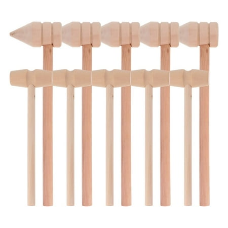 NUOLUX 10pcs Children Toy Hammers Mini Mallets Small Hammers Creative Wood Hammer