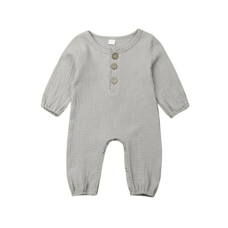Fanvereka Baby Boy Girl Romper Jumpsuit Infant Newborn Cotton Long Sleeve One Piece Coverall with Button
Fanvereka Baby Boy Girl Romper Jumpsuit Infant Newborn Cotton Long Sleeve One Piece Coverall with Button