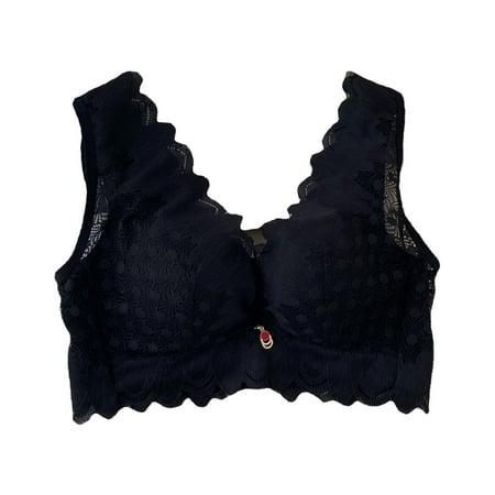 Fsqjgq Floral Lace Bras for Women Deep V Push up Lingerie Backless Wireless Small Chest Gathered Bra Comfortable Brassiere Vest Black 40
Fsqjgq Floral Lace Bras for Women Deep V Push up Lingerie Backless Wireless Small Chest Gathered Bra Comfortable Brassiere Vest Black 40