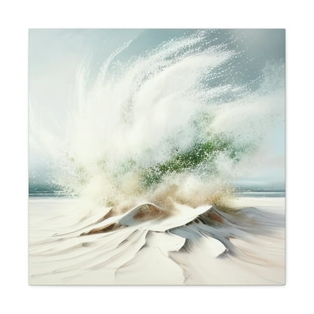 Barbara J Beach House C 24” x 24” Cotton Canvas Wall Decor Digital Print