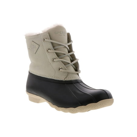 Sperry Saltwater Winter Luxe Leather Duck Boot White