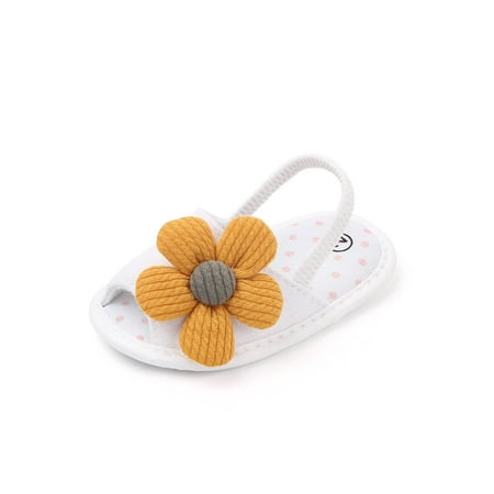 Sanviglor Toddler Kids Sandals Soft Sole Flat Sandal First Walkers Crib Shoes Birthday Non-Slip Casual Princess Shoe Cute Slip On White Yellow Flower 18-24 months
Sanviglor Toddler Kids Sandals Soft Sole Flat Sandal First Walkers Crib Shoes Birthday Non-Slip Casual Princess Shoe Cute Slip On White Yellow Flower 18-24 months