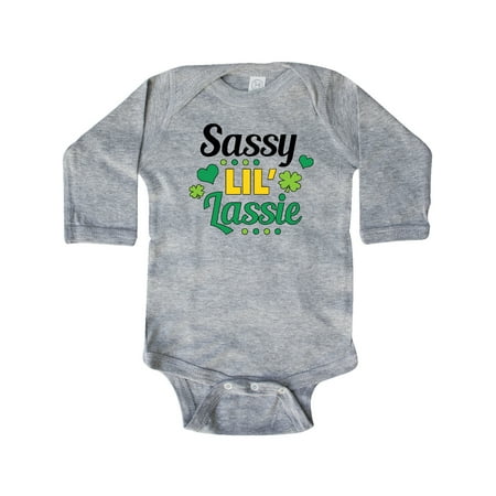Inktastic Saint Patrick s Day Sassy Lil Lassie with Shamrocks Gift Baby Girl Long Sleeve Bodysuit
Inktastic Saint Patrick s Day Sassy Lil Lassie with Shamrocks Gift Baby Girl Long Sleeve Bodysuit