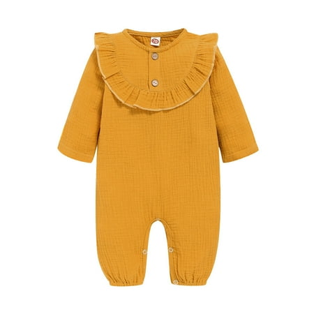 Dadaria Baby Boys Girls Clothes Newborn Sets 3M-24M Infant Solid Ruffles Romper Jumpsuit Clothes Yellow 100 Toddler
Dadaria Baby Boys Girls Clothes Newborn Sets 3M-24M Infant Solid Ruffles Romper Jumpsuit Clothes Yellow 100 Toddler