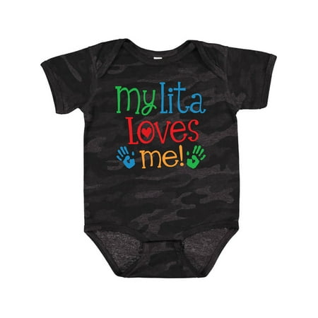 Inktastic My Lita Loves Me Grandchild Gift Baby Boy or Baby Girl Bodysuit