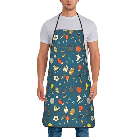 Junzan Sports Ball Print Kitchen Cooking Aprons Chef Apron for Men and Women Professional for Cooking Bib Aprons for Kitchen/Crafting/BBQ/Drawing
Junzan Sports Ball Print Kitchen Cooking Aprons Chef Apron for Men and Women Professional for Cooking Bib Aprons for Kitchen/Crafting/BBQ/Drawing