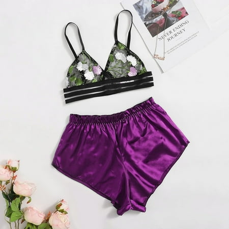 Mrat Pajama Sets Short Sleeve Top with Shorts Satin Silk Pajamas Ladies Nightdress Lingerie Embroidery Underwear Sleepwear Sleep Tee and Pant
Mrat Pajama Sets Short Sleeve Top with Shorts Satin Silk Pajamas Ladies Nightdress Lingerie Embroidery Underwear Sleepwear Sleep Tee and Pant
