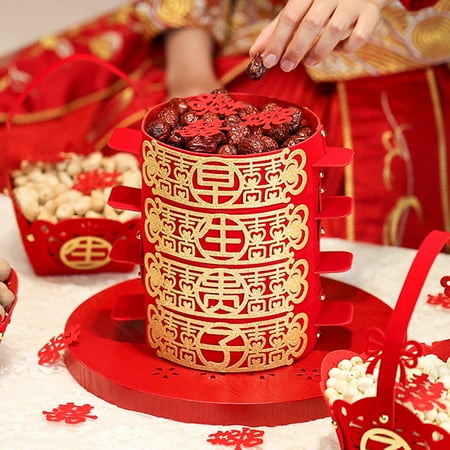 Honrane Steamer Basket Joy Wear-resistant Non Woven Fabric Chinese Red Wedding Steamer Box Basket for Room
Honrane Steamer Basket Joy Wear-resistant Non Woven Fabric Chinese Red Wedding Steamer Box Basket for Room