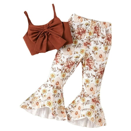 Summer Toddler Girls Sleeveless Bowknot Vest Tops Floral Prints Pants Two Piece Outfits Set For Kids Clothes Size 3 Years-7 Years
Summer Toddler Girls Sleeveless Bowknot Vest Tops Floral Prints Pants Two Piece Outfits Set For Kids Clothes Size 3 Years-7 Years