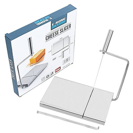 Gehofer Cheese Slicer | Stainless Steel Durable Cheese Cutter with 6 Replacement Wires | Kitchen Gadgets Food Cutter Suitable for Cheese Butter Ham Cake Vegetable Fruit
Gehofer Cheese Slicer | Stainless Steel Durable Cheese Cutter with 6 Replacement Wires | Kitchen Gadgets Food Cutter Suitable for Cheese Butter Ham Cake Vegetable Fruit