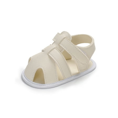 SIMANLAN Toddler Kids Flat Sandal Soft Sole Sandals Closed Toe Crib Shoes Infant Casual First Walkers Baby Boys Slip On White 6-12 months
SIMANLAN Toddler Kids Flat Sandal Soft Sole Sandals Closed Toe Crib Shoes Infant Casual First Walkers Baby Boys Slip On White 6-12 months