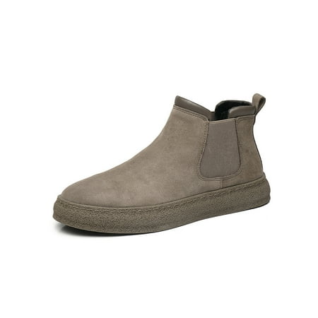 Tenmix Men s Casual Shoe Pull On Chelsea Boot Round Toe Walking Shoes Mid Top Flats Outdoor Wear Resistant Nonslip Ankle Boots Gray 7.5
Tenmix Men s Casual Shoe Pull On Chelsea Boot Round Toe Walking Shoes Mid Top Flats Outdoor Wear Resistant Nonslip Ankle Boots Gray 7.5