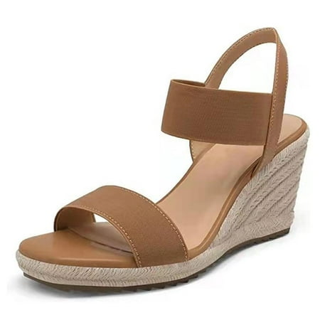 Ruziyoog Sandals Women Summer Ladies Women Thick Soled Shoes Fish Mouth Casual Wedge Heels Sandals Cushionaire Sandals Brown
Ruziyoog Sandals Women Summer Ladies Women Thick Soled Shoes Fish Mouth Casual Wedge Heels Sandals Cushionaire Sandals Brown