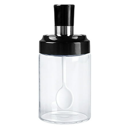 Glass Spice Container Clear Seasoning Bottle Condiment Jar Oil Honey Dispenser