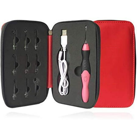 Lighted Crochet Hook Set 9 Size Interchangeable Heads 2.5mm to 6.5mm with Ergonomic Grip Handles Rechargeable Lighted Crochet Hooks Complete Set for Arthritic Hands and Crochet Accessories
Lighted Crochet Hook Set 9 Size Interchangeable Heads 2.5mm to 6.5mm with Ergonomic Grip Handles Rechargeable Lighted Crochet Hooks Complete Set for Arthritic Hands and Crochet Accessories