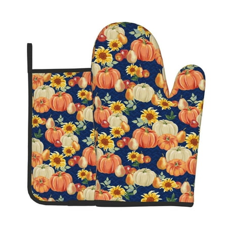 Gaeub fall Pumpkin Daisy Print Oven Mitts and Pot Holders Sets of 2 Heat Resistant Pad Cooking Gloves for Baking BBQ Home Decor
Gaeub fall Pumpkin Daisy Print Oven Mitts and Pot Holders Sets of 2 Heat Resistant Pad Cooking Gloves for Baking BBQ Home Decor