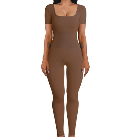 Ma&Baby Women Full Length Jumpsuit Square Neck Short/Long Sleeve Playsuit Skinny One-piece Bodysuit
Ma&Baby Women Full Length Jumpsuit Square Neck Short/Long Sleeve Playsuit Skinny One-piece Bodysuit
