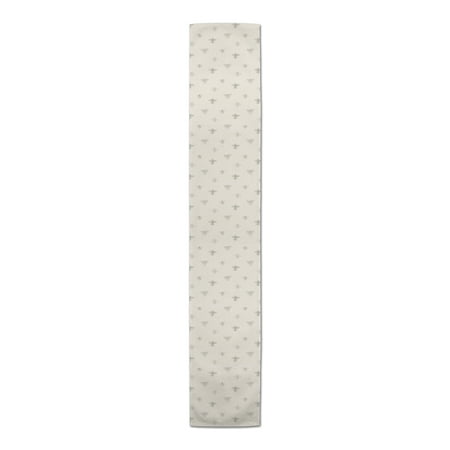 

Creative Products Gray and Cream Delicate Bee Pattern 16 x 72 Cotton Twill Table Runner