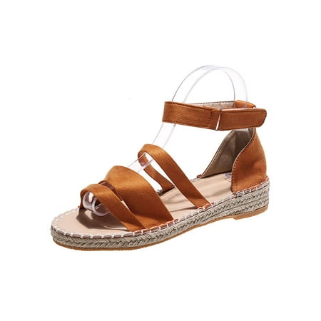 Daeful Women Sandals Ankle Strap Espadrilles Summer Flat Sandal Walking Fashion Non-Slip Beach Casual Shoes Brown 5
Daeful Women Sandals Ankle Strap Espadrilles Summer Flat Sandal Walking Fashion Non-Slip Beach Casual Shoes Brown 5