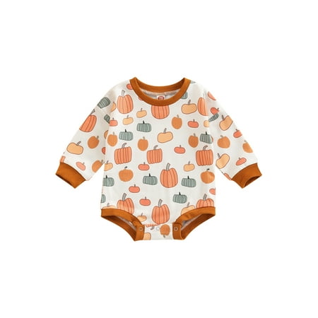 jaweiwi Newborn Baby Halloween Romper for Girls Boys Long Sleeve Cartoon Pumpkin Printed Crew Neck Playsuit Casual Simple Short Jumpsuit Size 0 6 12 18 24 M
jaweiwi Newborn Baby Halloween Romper for Girls Boys Long Sleeve Cartoon Pumpkin Printed Crew Neck Playsuit Casual Simple Short Jumpsuit Size 0 6 12 18 24 M