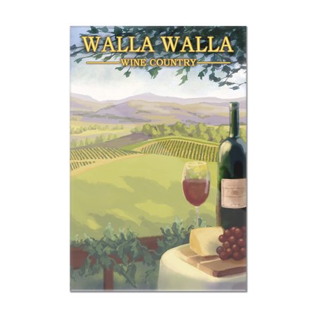 Walla Walla Wine Country - Lantern Press Artwork (24x36 Acrylic Wall Art Gallery Quality)