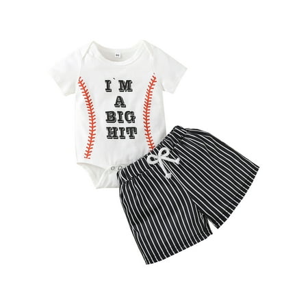 Canrulo Newborn Baby Boy Girl Summer Clothes Cute Cartoon Print Short Sleeve Romper Tops and Shorts Set White Stripe 3-6 Months
Canrulo Newborn Baby Boy Girl Summer Clothes Cute Cartoon Print Short Sleeve Romper Tops and Shorts Set White Stripe 3-6 Months