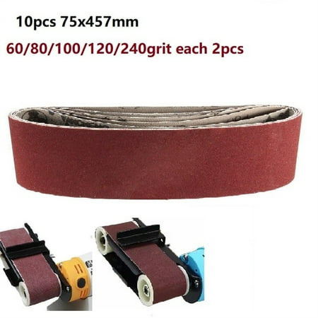 10 XMixed Power Tool Sander Sanding Belt Belts 75mmX457mm 60 80 100 120 240Grit
10 XMixed Power Tool Sander Sanding Belt Belts 75mmX457mm 60 80 100 120 240Grit