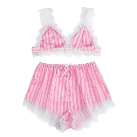 Intimates Silk Pajamas Satin Lingerie Lace Shorts Set Women Underwear Sleepwear S-XXL Polyester Simple Long Sleeve Shirts for Women Pink
Intimates Silk Pajamas Satin Lingerie Lace Shorts Set Women Underwear Sleepwear S-XXL Polyester Simple Long Sleeve Shirts for Women Pink