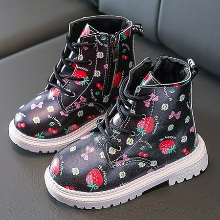 CAICJ98 Toddler Shoes Sweetheart Strawberry Girls Short Boots Autumn and Winter New Girls Plush Cotton Leather Boots Girls Heel Boots (Black 27)
CAICJ98 Toddler Shoes Sweetheart Strawberry Girls Short Boots Autumn and Winter New Girls Plush Cotton Leather Boots Girls Heel Boots (Black 27)