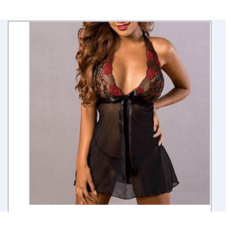 LSFYSZD Women Teddy Lingerie Floral Printed Halter Mesh See Through Deep V-Neck Lingerie Hollow Back One-Piece Lingerie Dress
LSFYSZD Women Teddy Lingerie Floral Printed Halter Mesh See Through Deep V-Neck Lingerie Hollow Back One-Piece Lingerie Dress