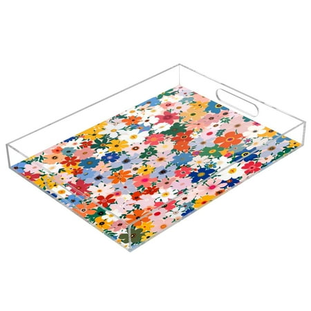 Acrylic Tray 15.7*11.8*1.9 Inch Transparent Tray Food Tray Tea Cup Tray Serving Trays Cosmetics Storage Kitchen Table Bathroom Sundry Storage Colorful Flowers
Acrylic Tray 15.7*11.8*1.9 Inch Transparent Tray Food Tray Tea Cup Tray Serving Trays Cosmetics Storage Kitchen Table Bathroom Sundry Storage Colorful Flowers