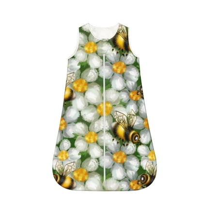 Fotbe Bees and Flower Pattern Sleep Sack - Baby Wearable Blanket with Zipper Extra Soft Cotton Sleeveless Sleeping Bag for Infants-Small
Fotbe Bees and Flower Pattern Sleep Sack - Baby Wearable Blanket with Zipper Extra Soft Cotton Sleeveless Sleeping Bag for Infants-Small